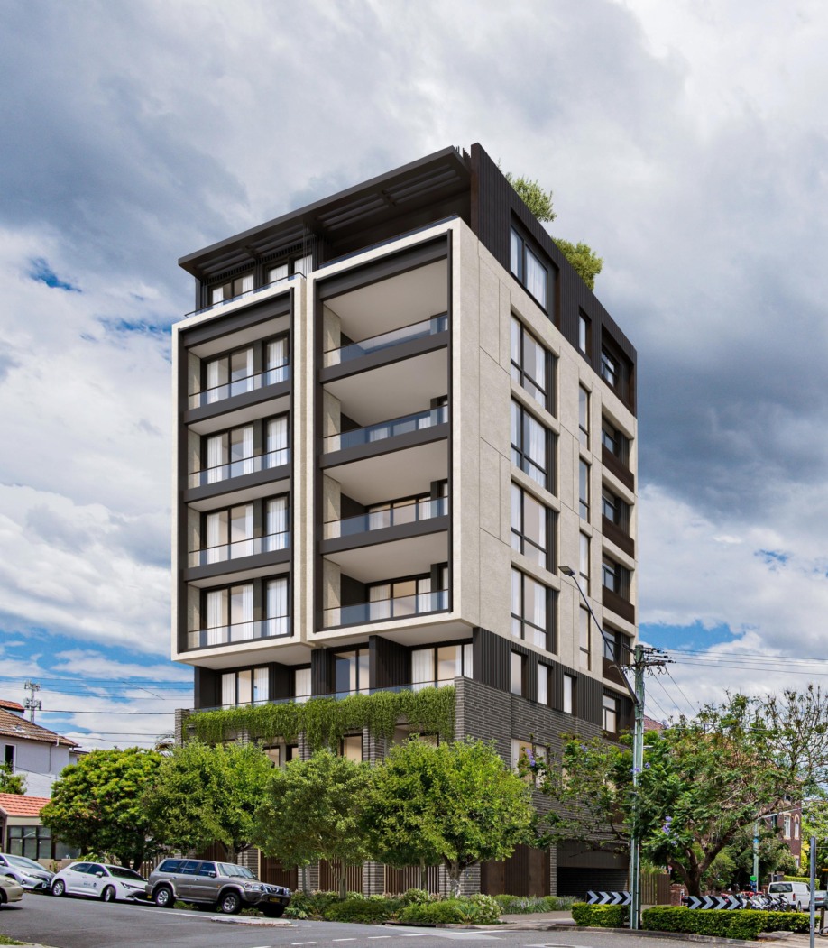 Exterior architectural rendering of Advent Property's Bondi Junction apartment project