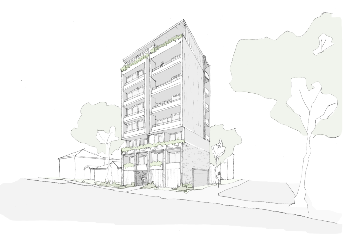 Architectural concept illustration of Advent Property's Bondi Junction residential project