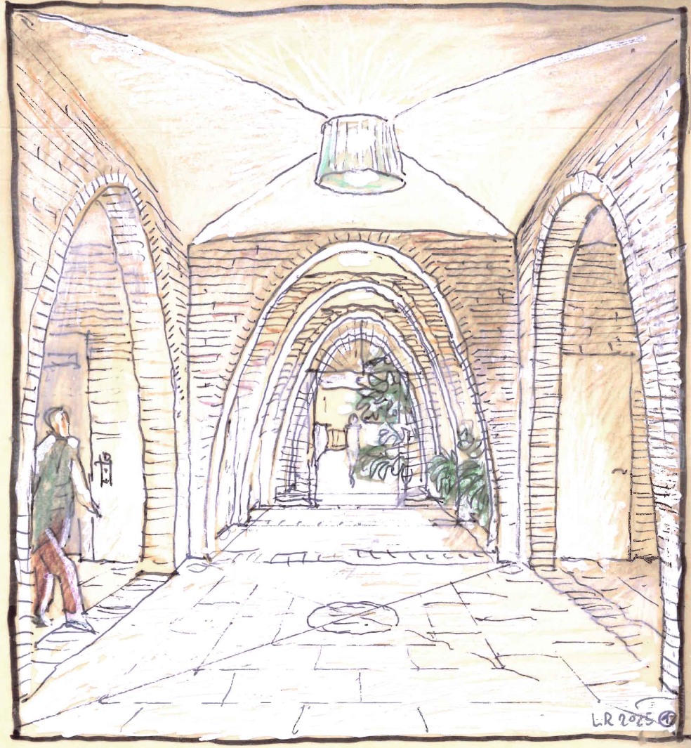 Lobby drawing of the Double Bay project by Luigi Rosselli Architects